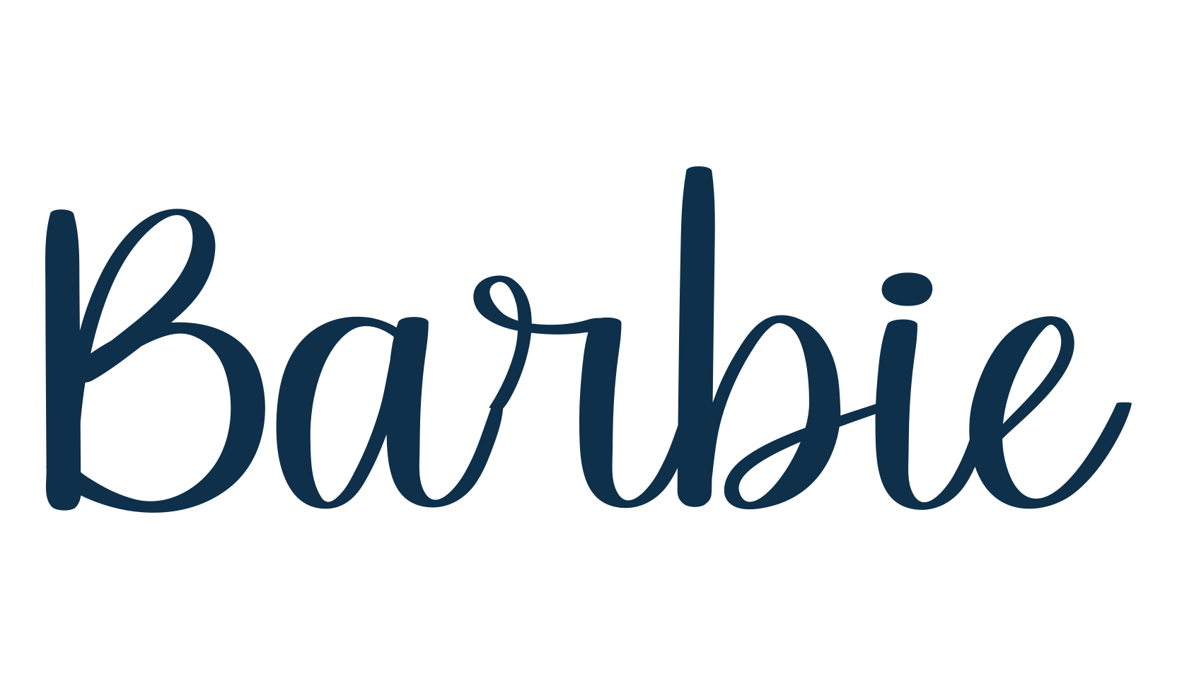 Barbie (barbie), fancy various decorative script calligraphy font preview