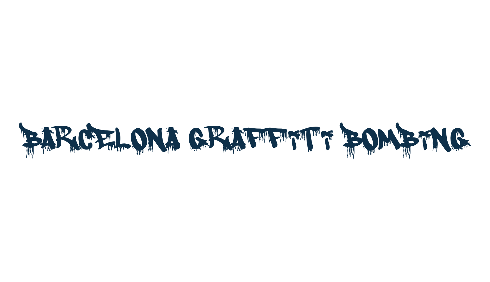 Barcelona Graffiti Bombing, graffiti font preview