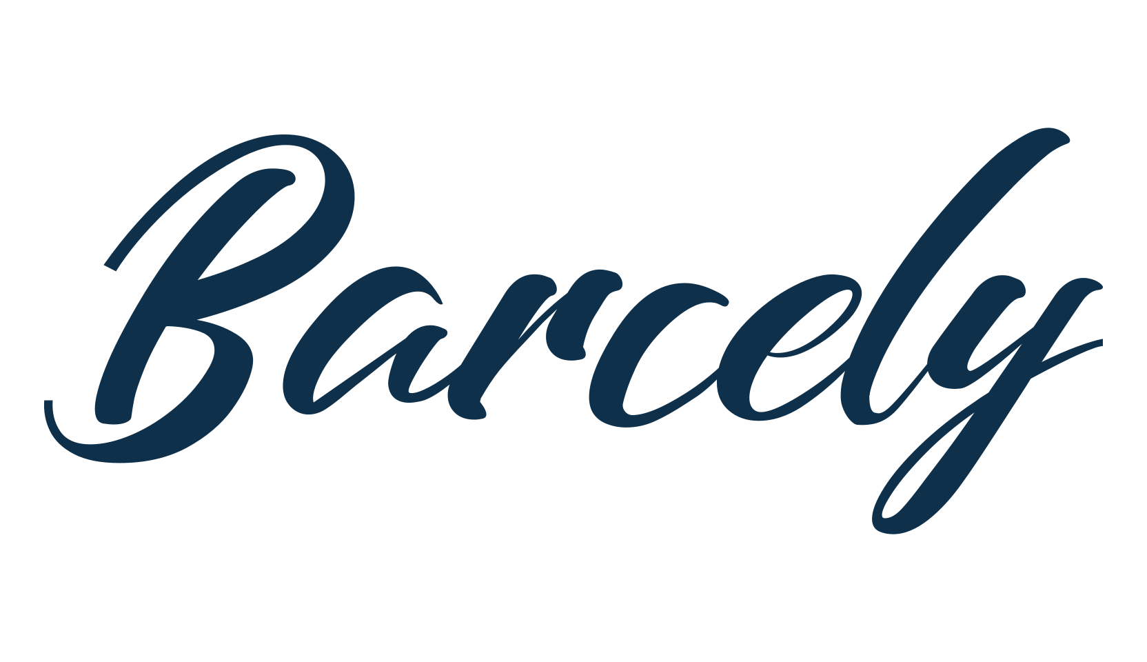 Barcely, calligraphy font preview