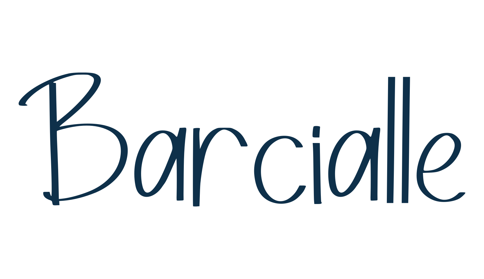 Barcialle, handwriting font preview