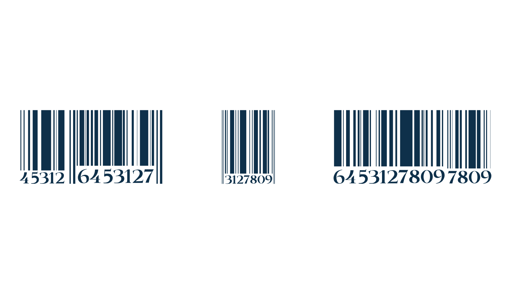 Barcode, fancy decorative font preview