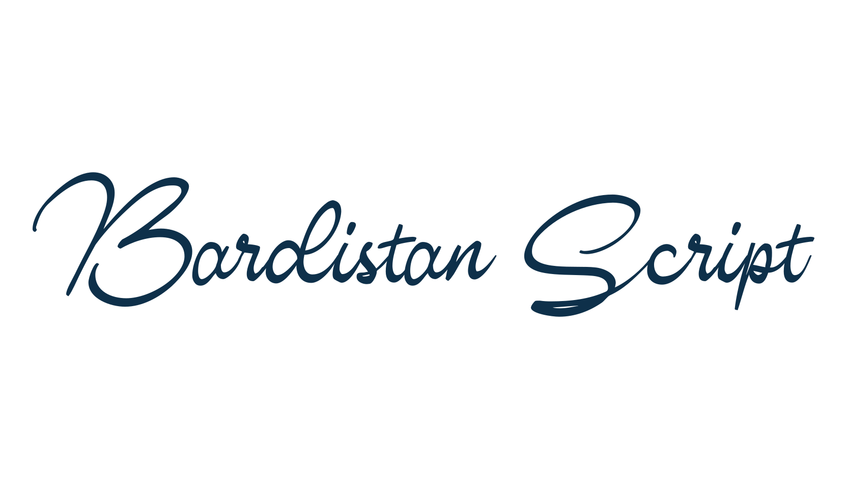 Bardistan Script, handwriting font preview