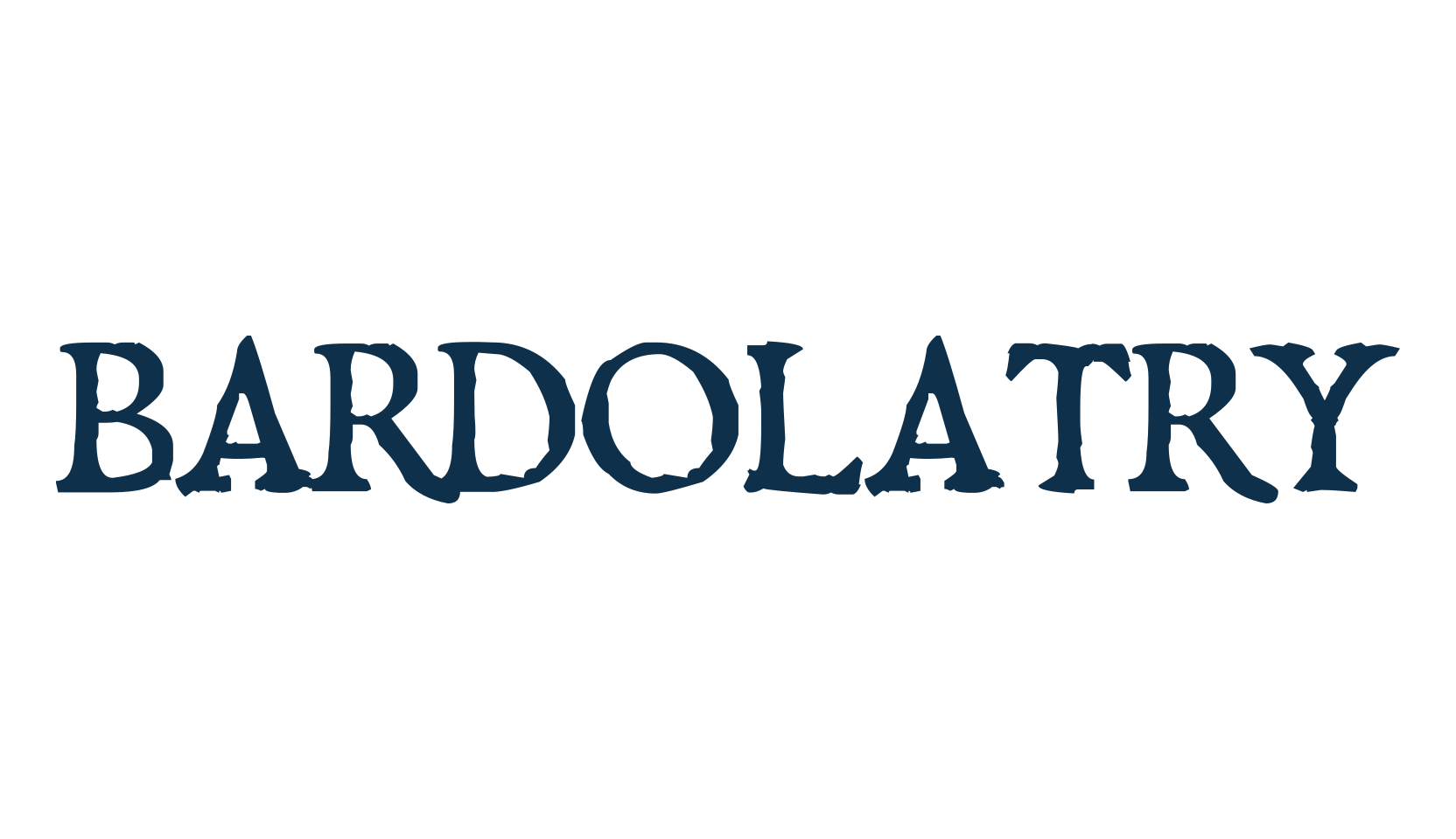 Bardolatry, eroded font preview
