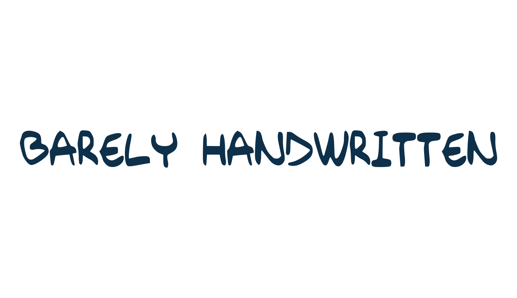 Barely Handwritten, handwriting font preview