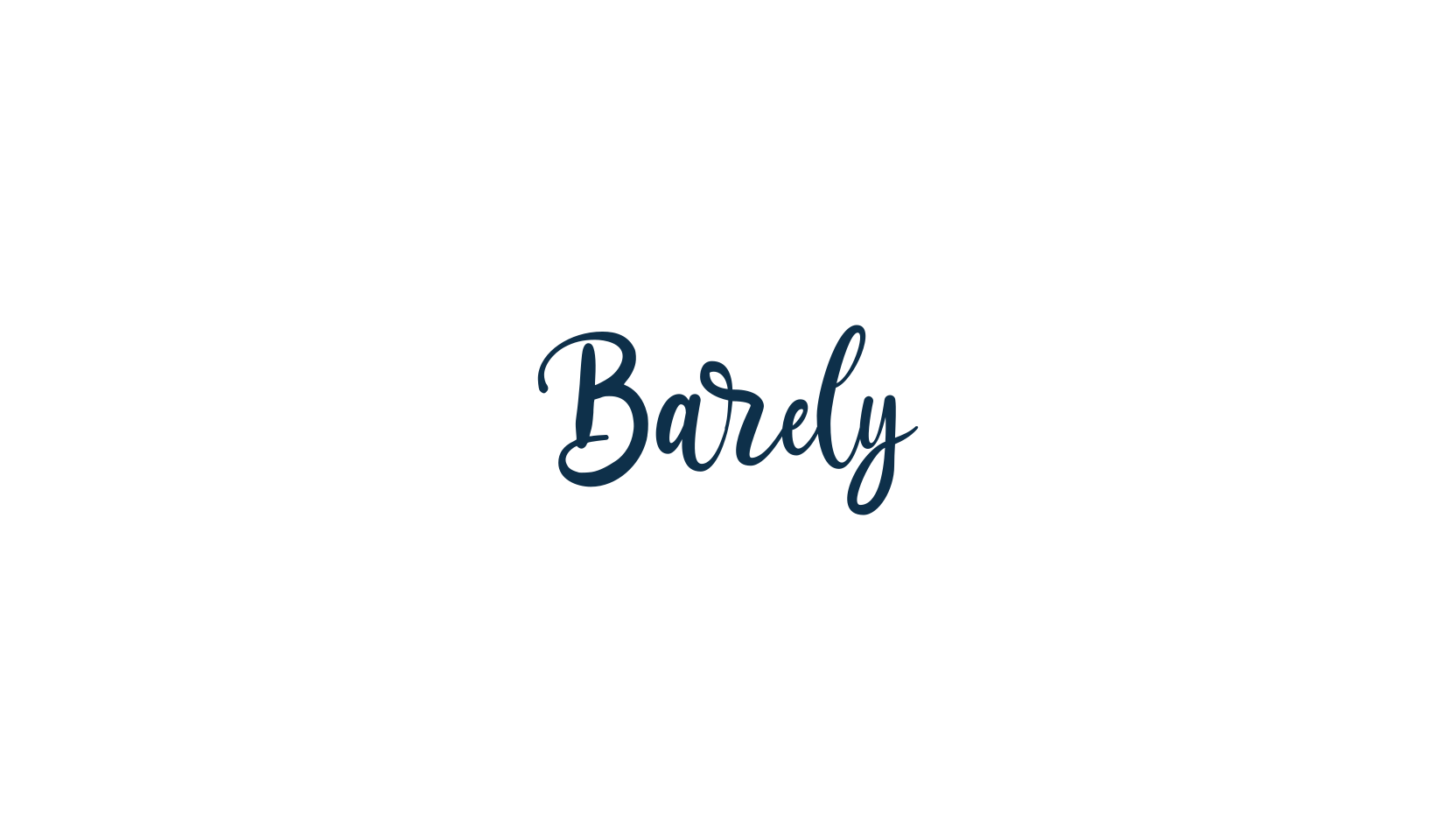 Barely, calligraphy font preview