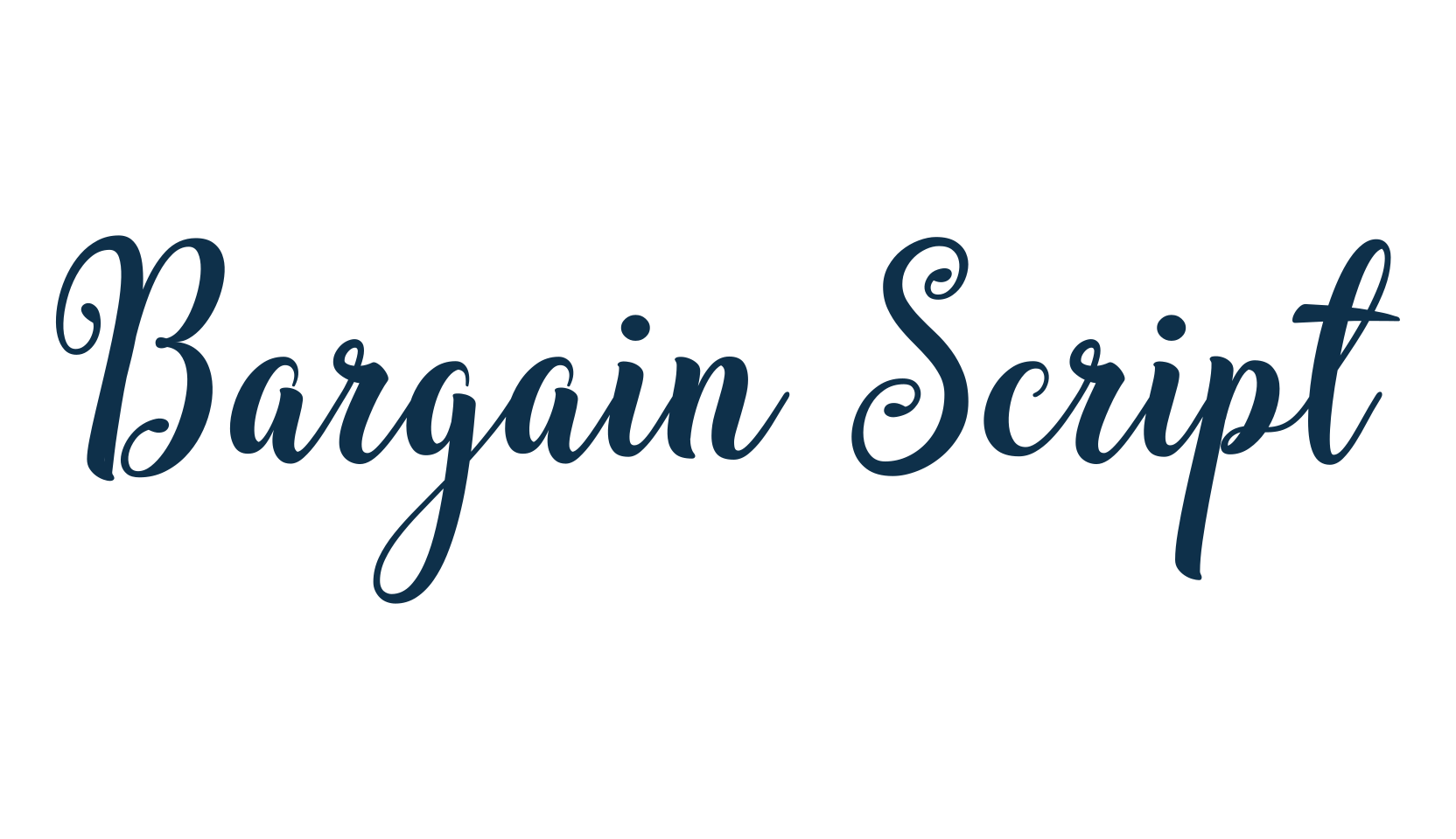 Bargain Script, calligraphy font preview