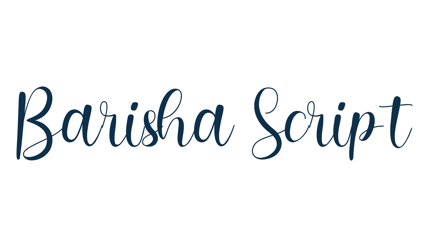 Barisha Script, fancy various decorative script calligraphy font preview