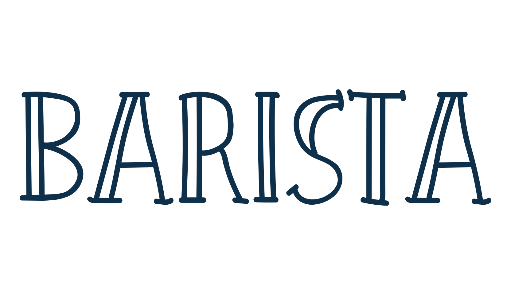 Barista (barista-2), fancy decorative font preview