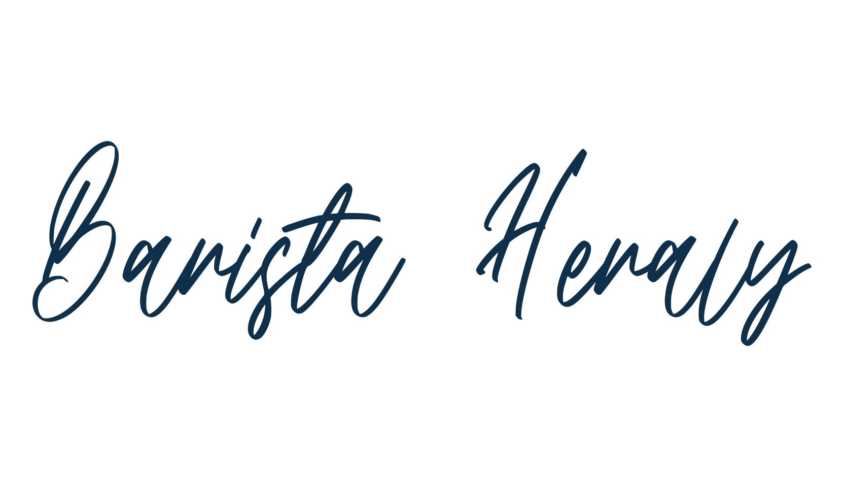 Barista Heraly, handwriting font preview