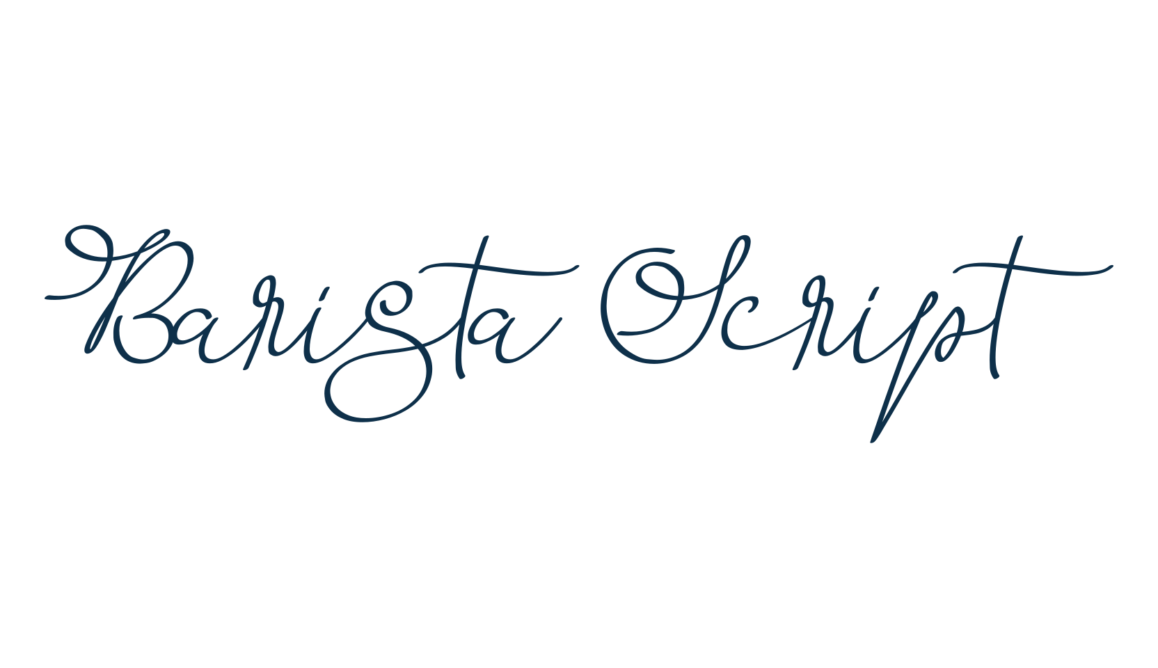Barista Script, script calligraphy fancy decorative font preview