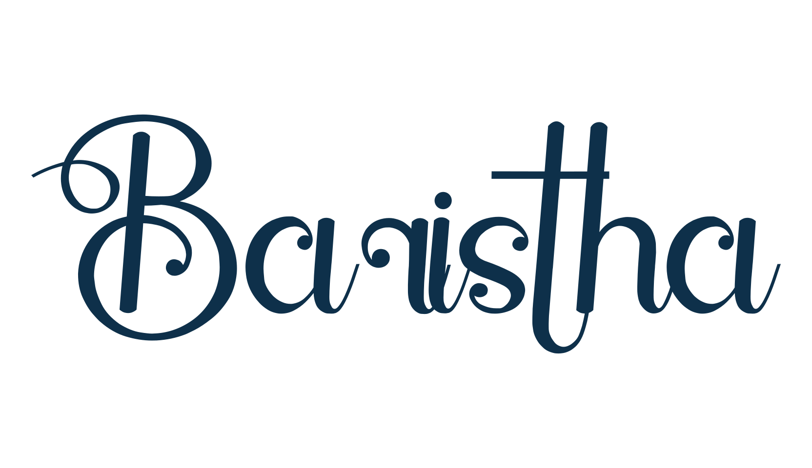 Baristha, fancy retro decorative font preview