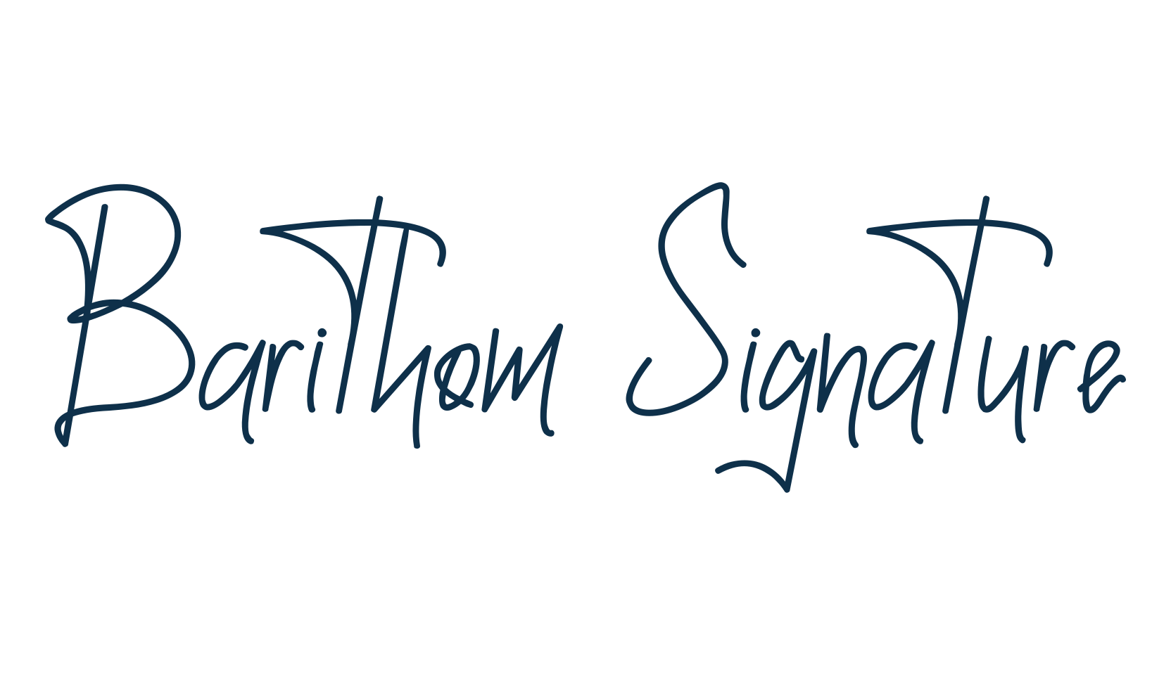 Barithom Signature, script handwritten fancy decorative calligraphy font preview