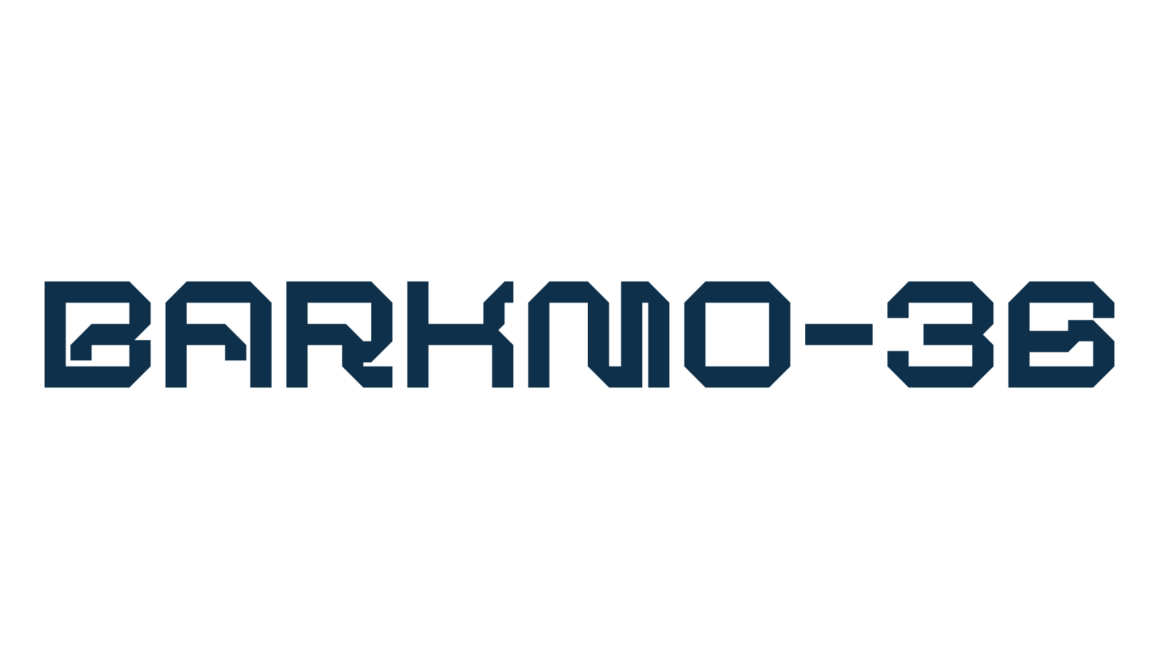 Barkmo-36, techno sci-fi font preview