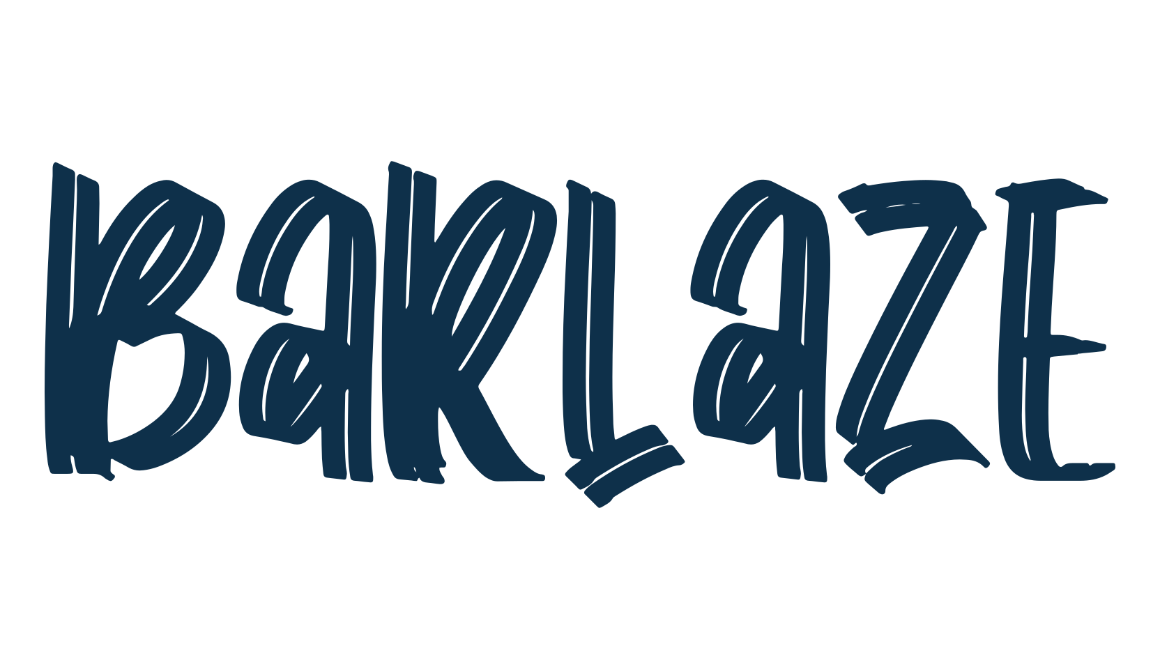 Barlaze, brush font preview