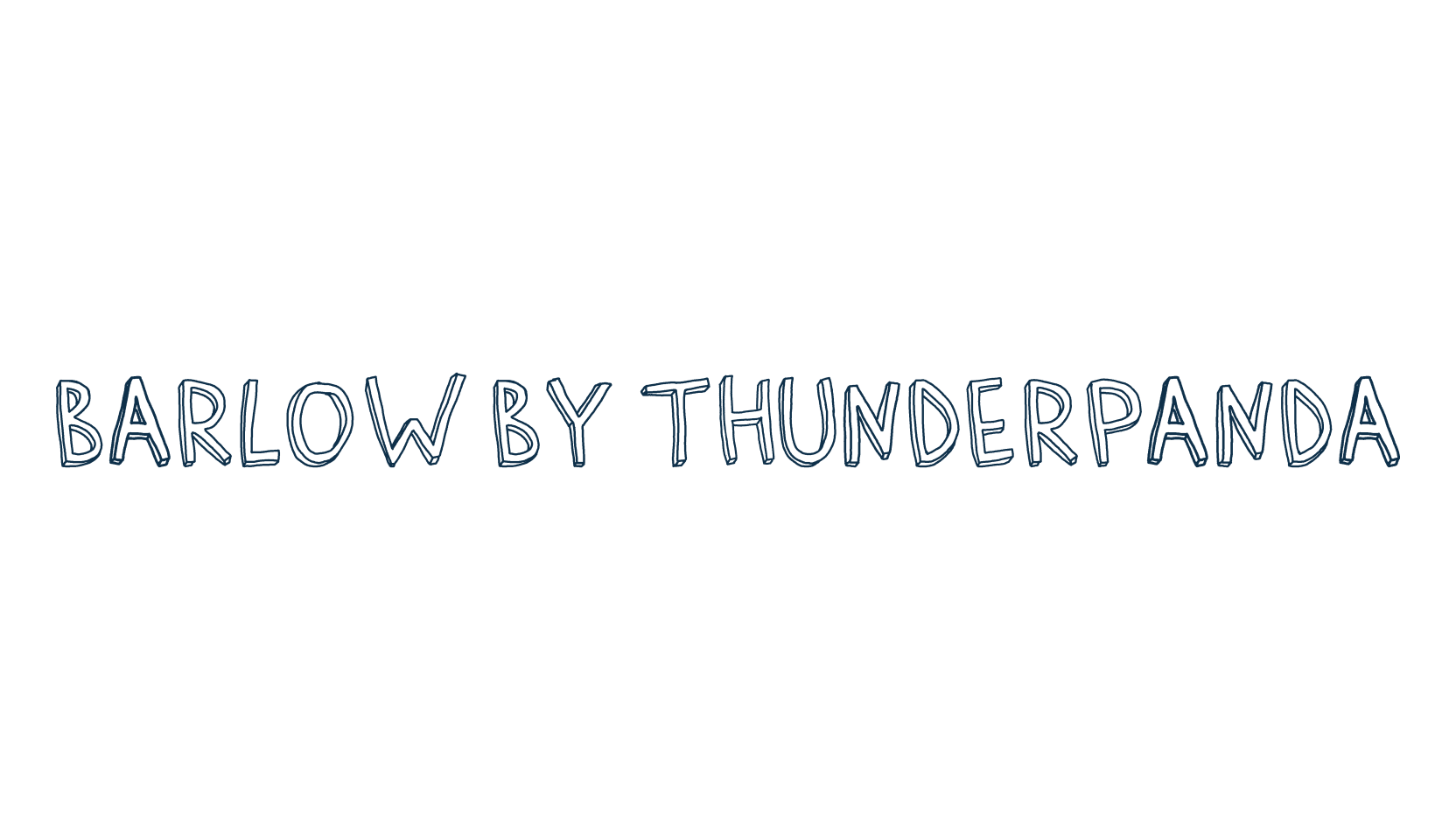 Barlow by Thunderpanda, fancy cartoon decorative font preview