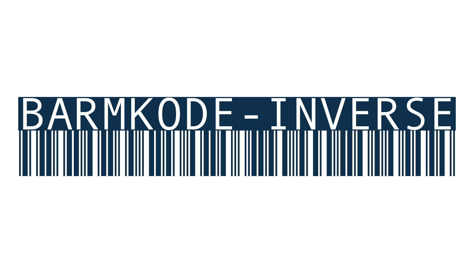 BarMKode-Inverse, fancy decorative font preview