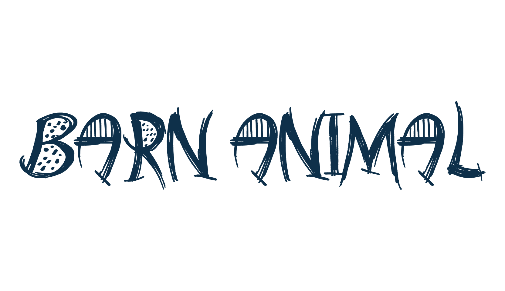 Barn Animal, fancy various decorative script calligraphy font preview