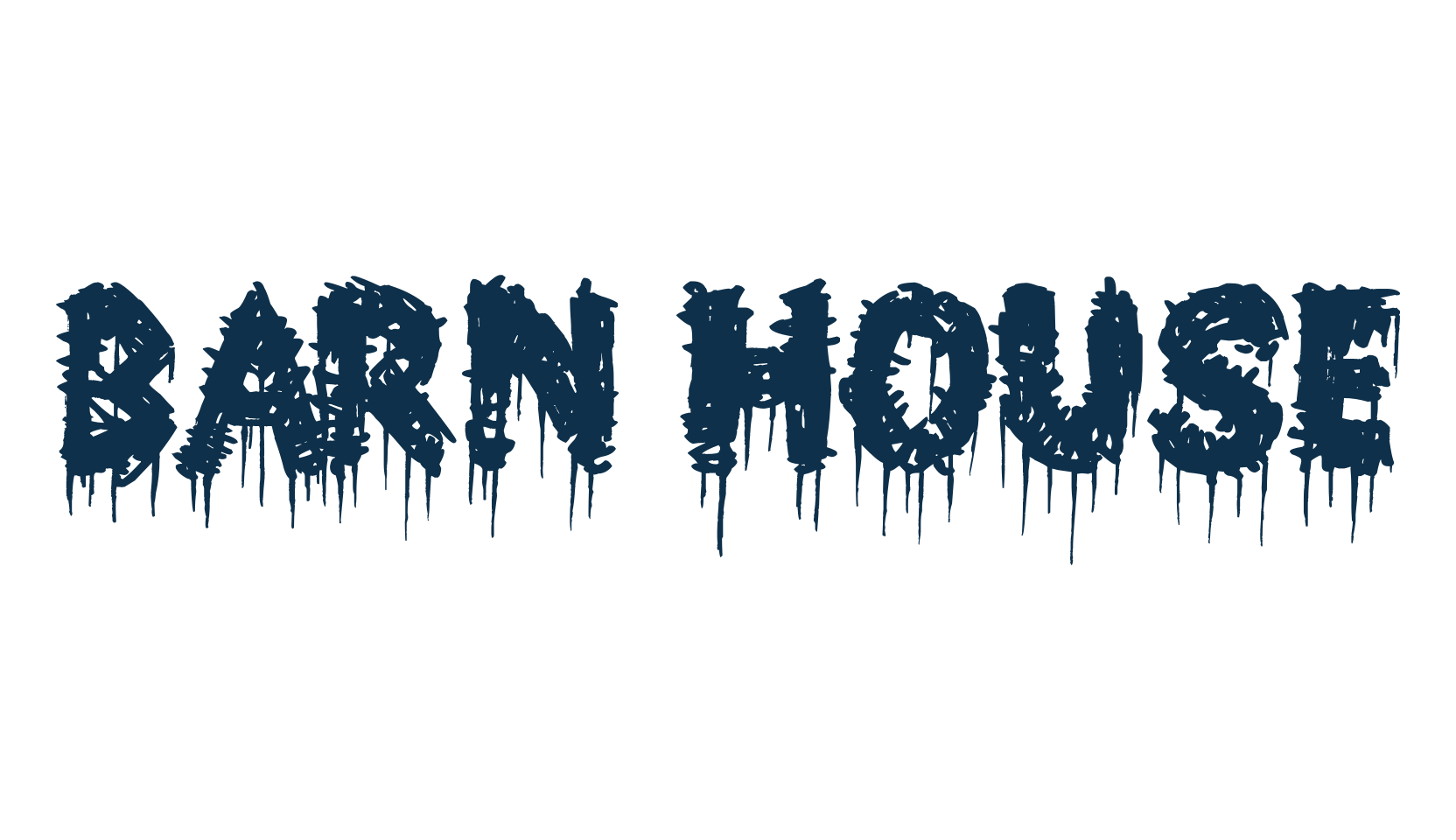 Barn House, halloween font preview