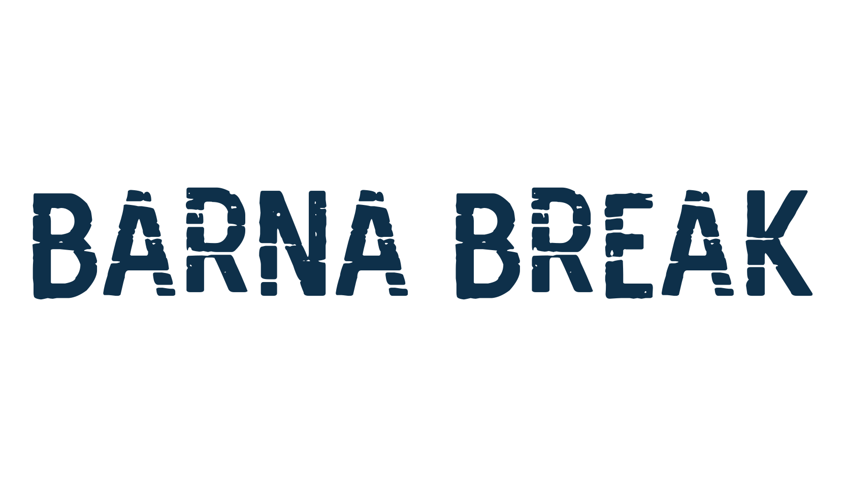 Barna Break, fancy destroy decorative font preview