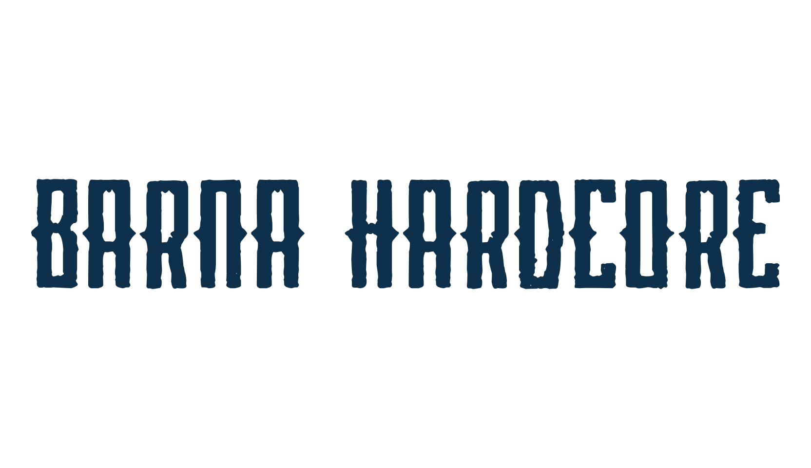 Barna Hardcore, gothic modern font preview