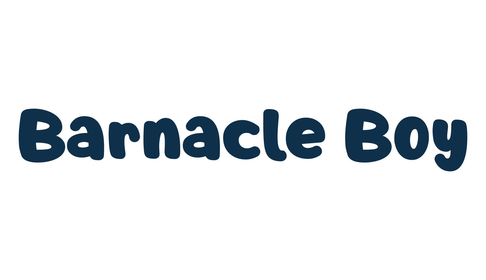 Barnacle Boy, cartoon font preview