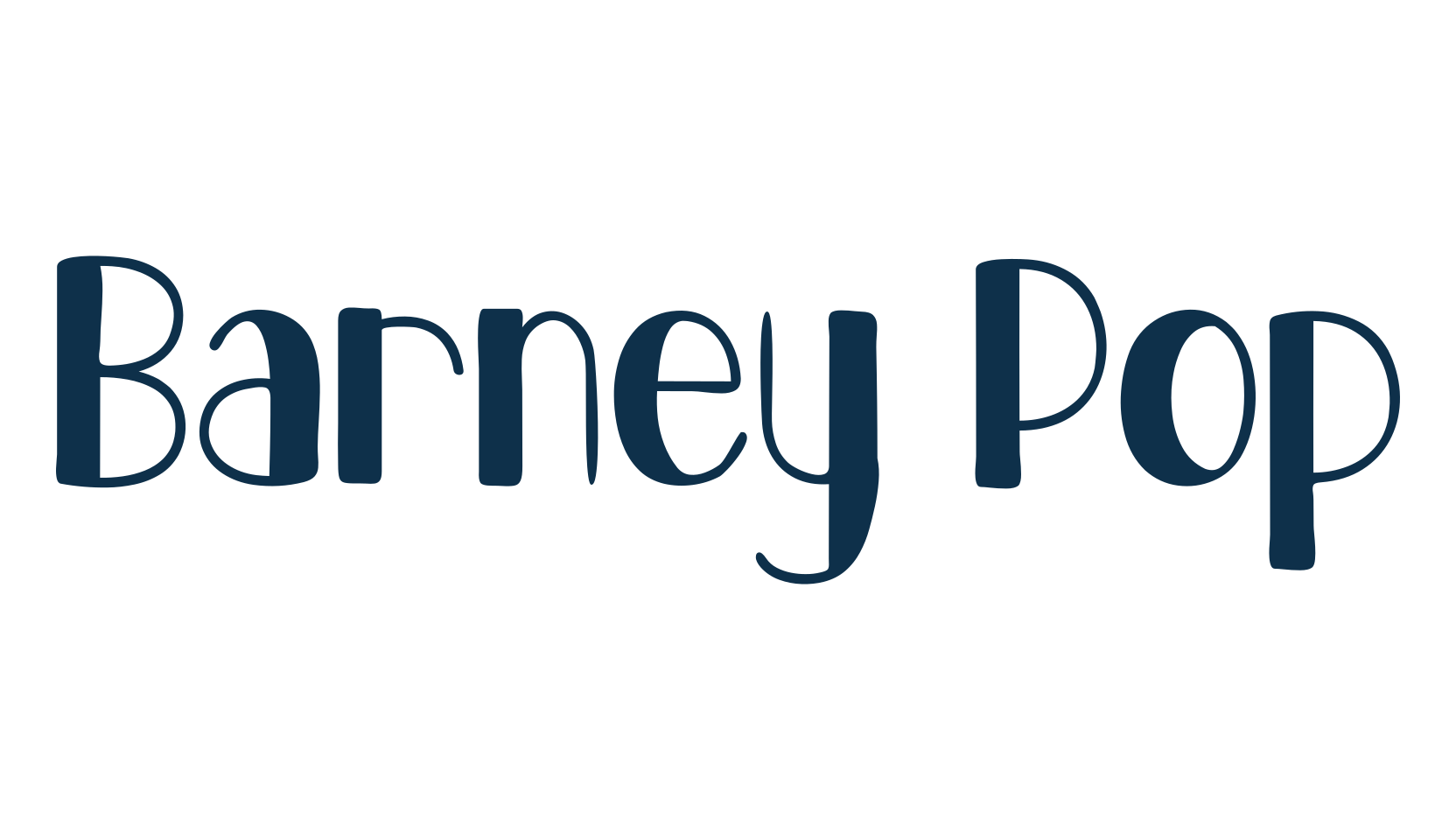 Barney Pop, various font preview