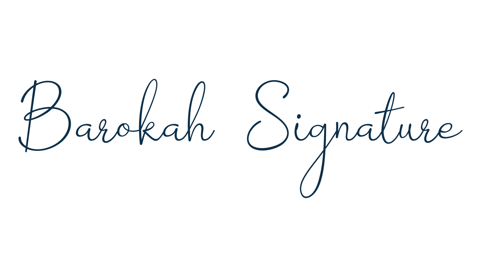 Barokah Signature, script handwritten fancy decorative calligraphy font preview