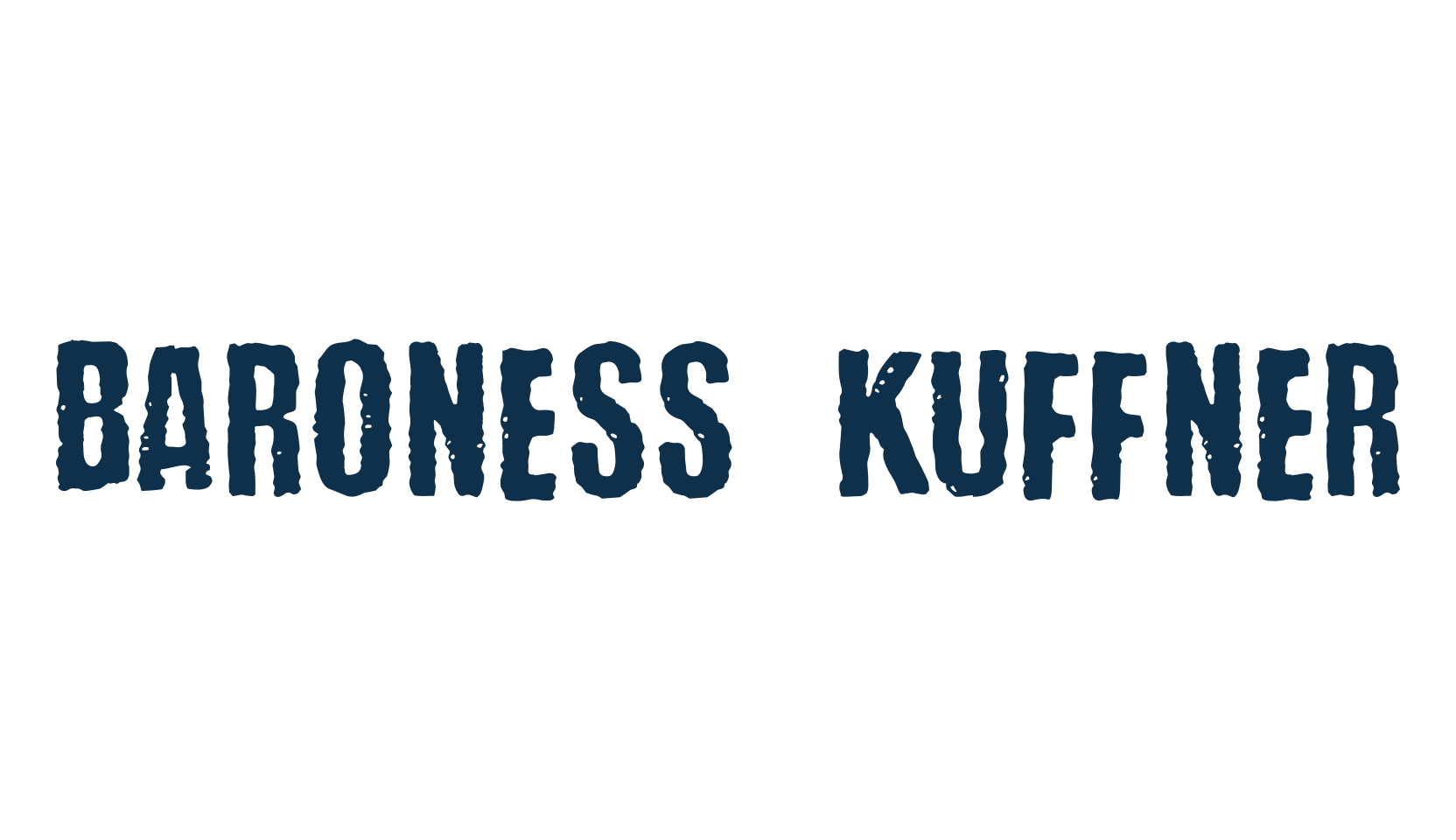 Baroness Kuffner, fancy destroy decorative font preview