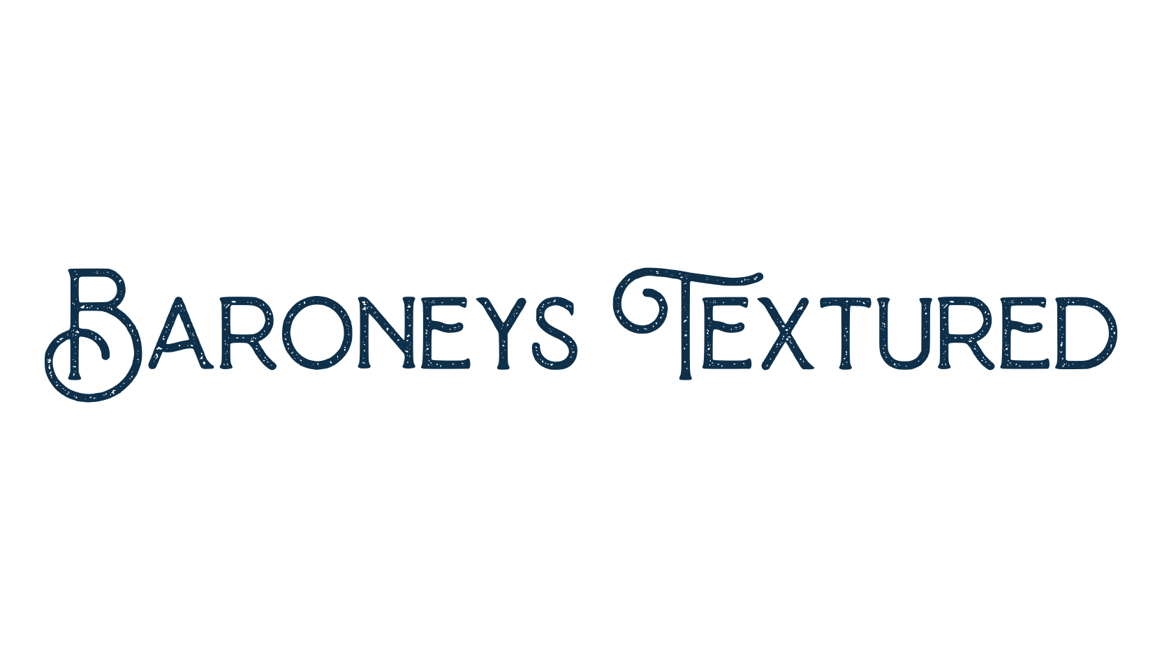 Baroneys Textured, retro font preview