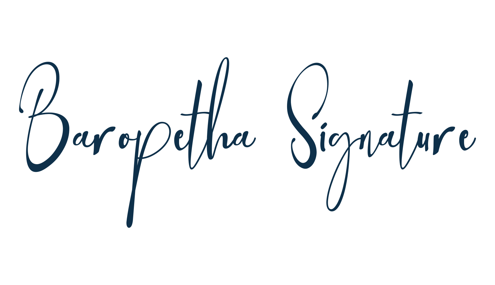Baropetha Signature, script handwritten fancy decorative calligraphy font preview