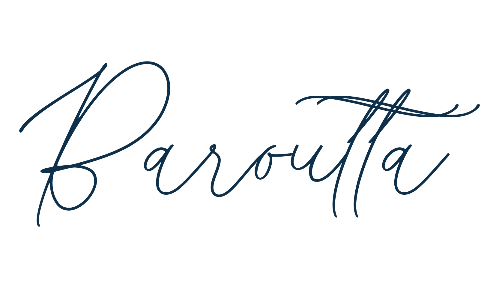 Baroutta, script handwritten fancy decorative calligraphy font preview