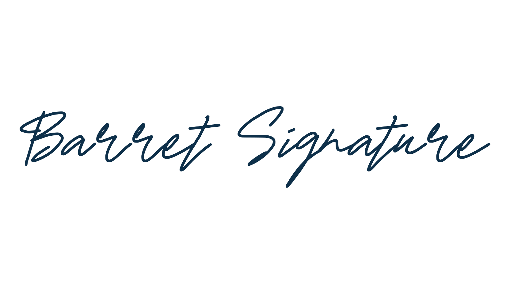 Barret Signature, handwriting font preview
