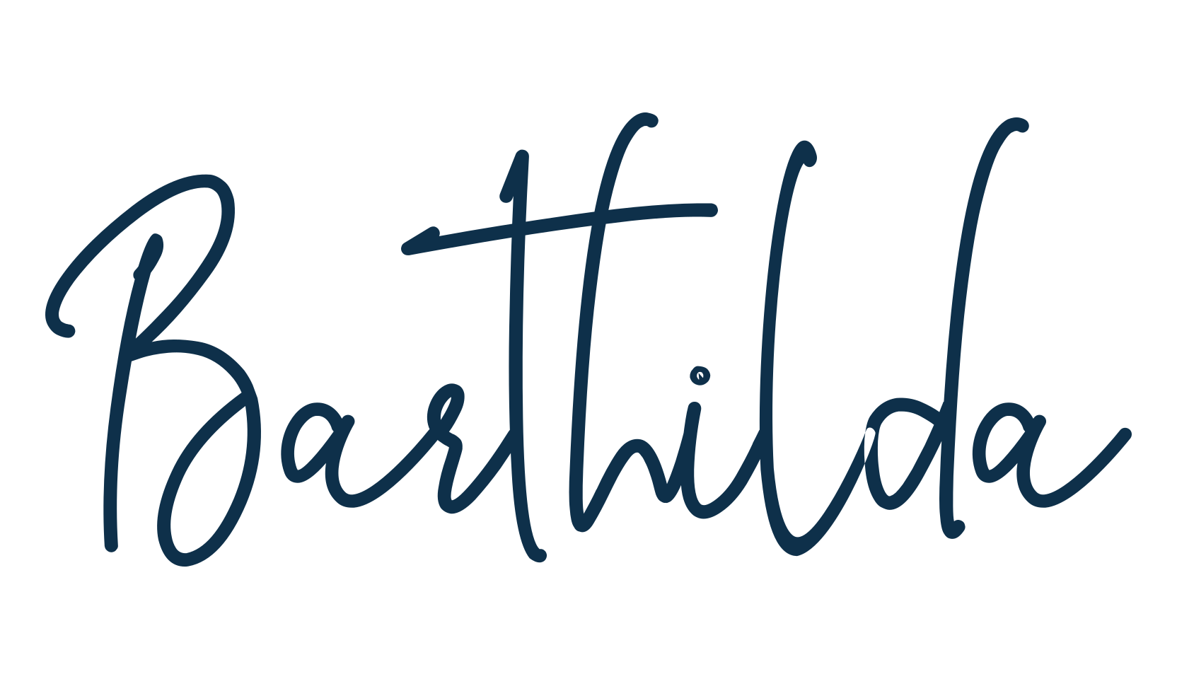 Barthilda, script handwritten fancy decorative calligraphy font preview