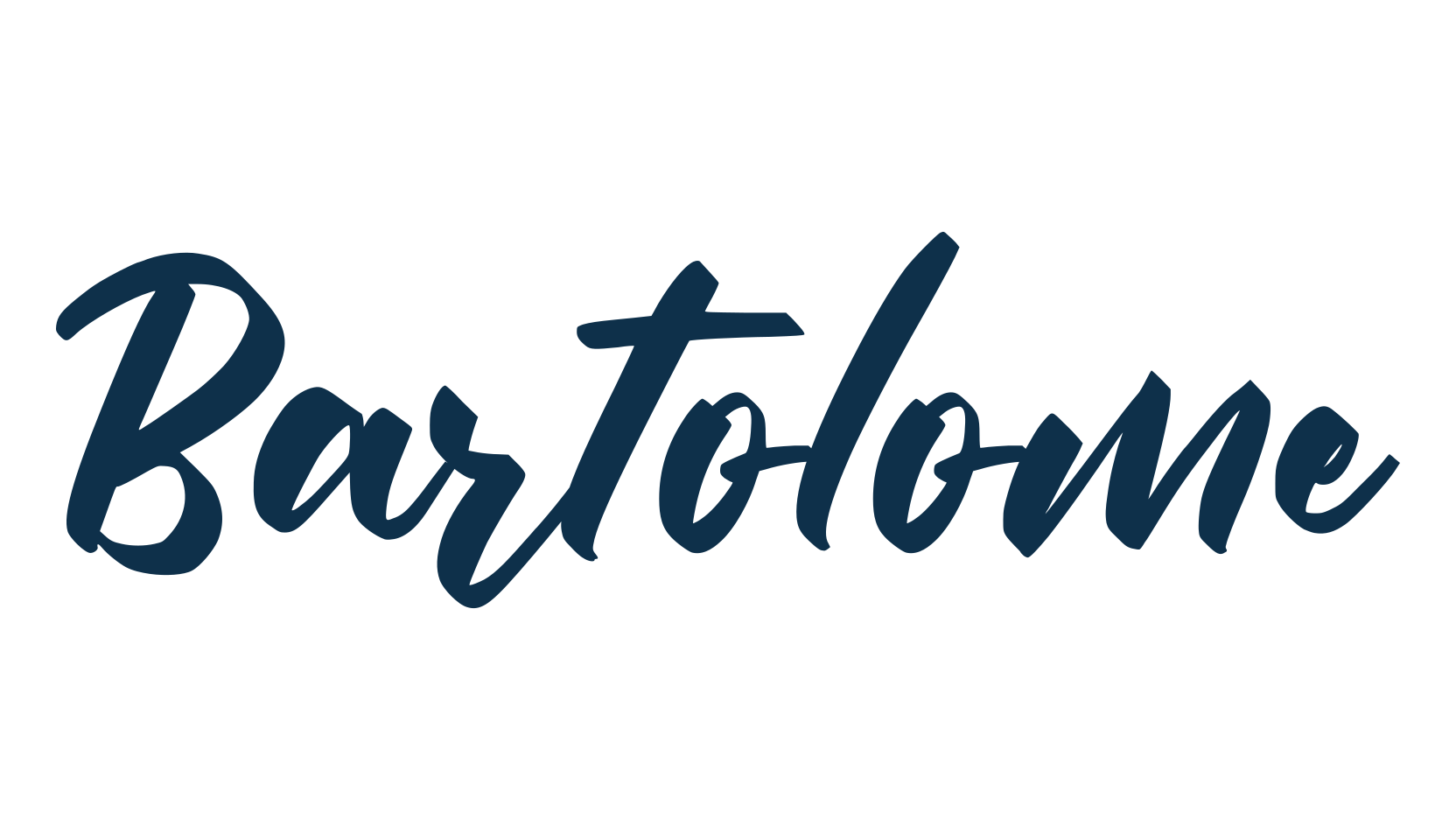 Bartolome, script brush fancy decorative calligraphy font preview