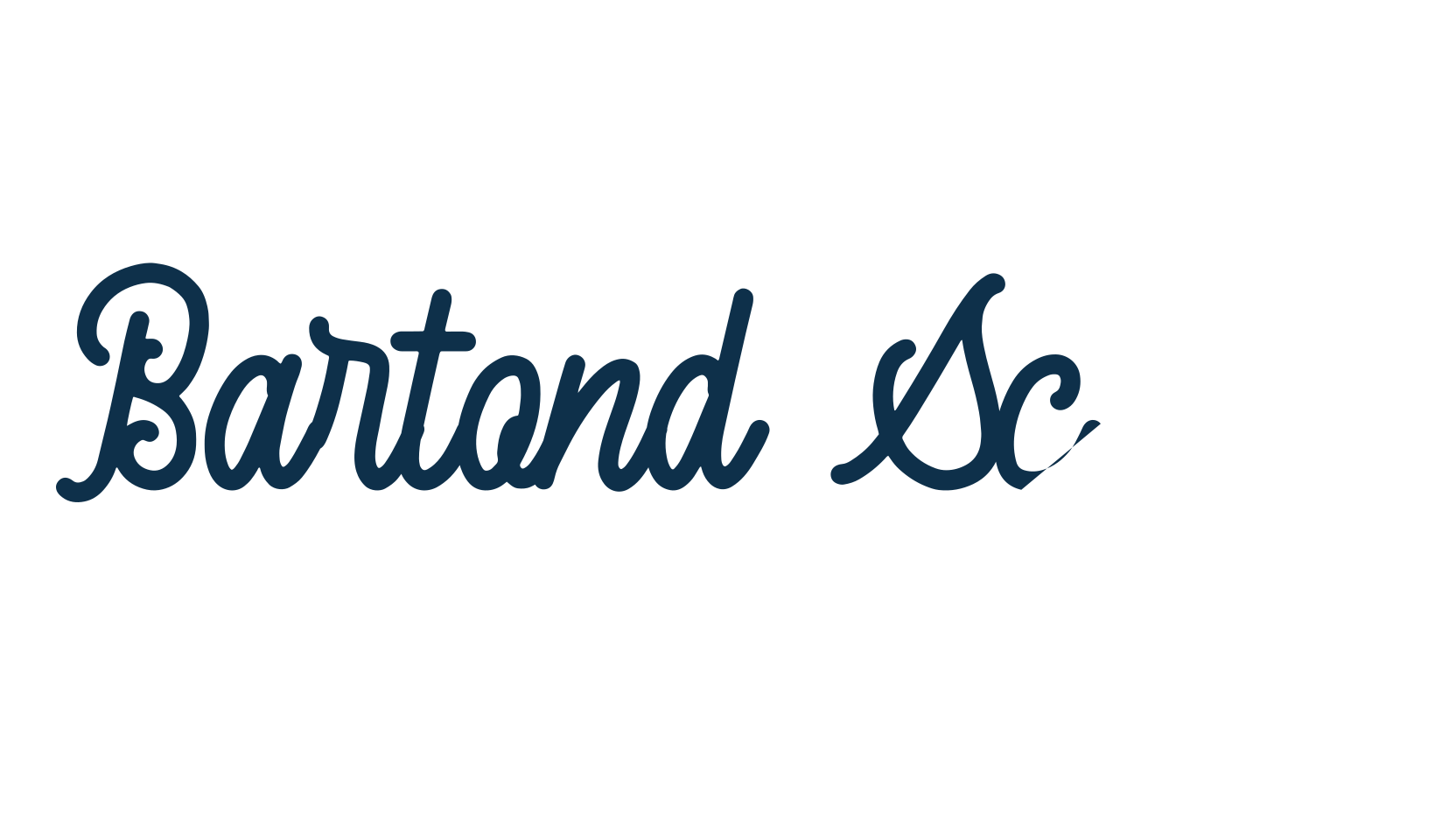 Bartond Script, various font preview