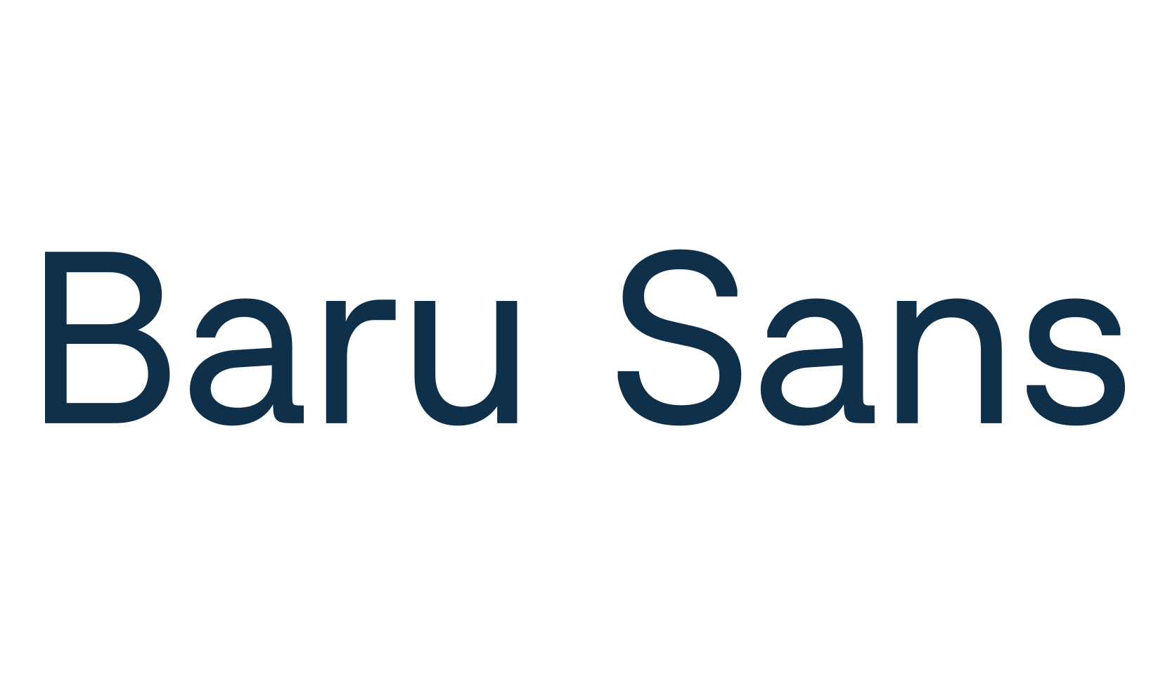 Baru Sans, sans serif font preview