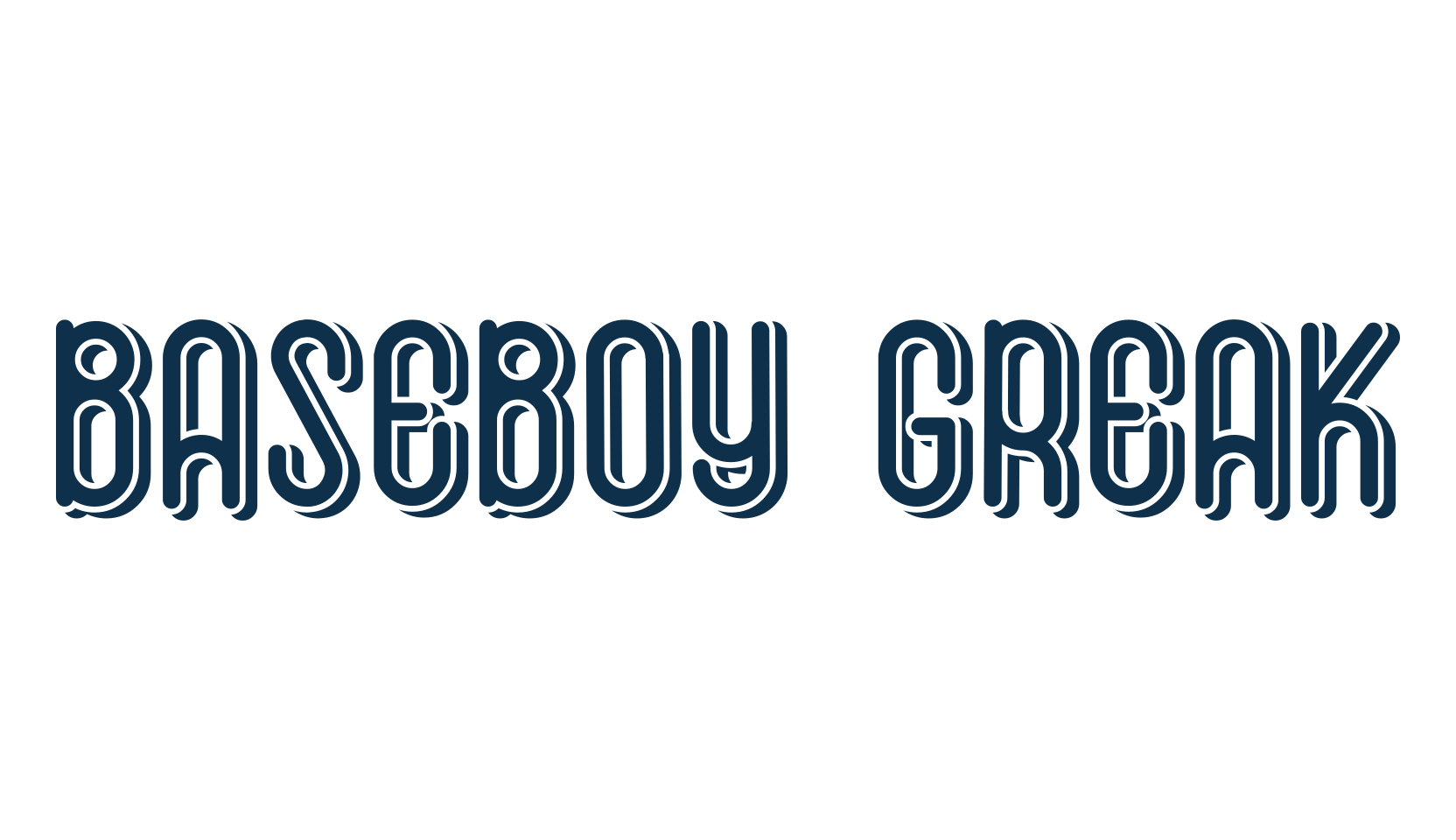 Baseboy Greak, fancy groovy decorative font preview