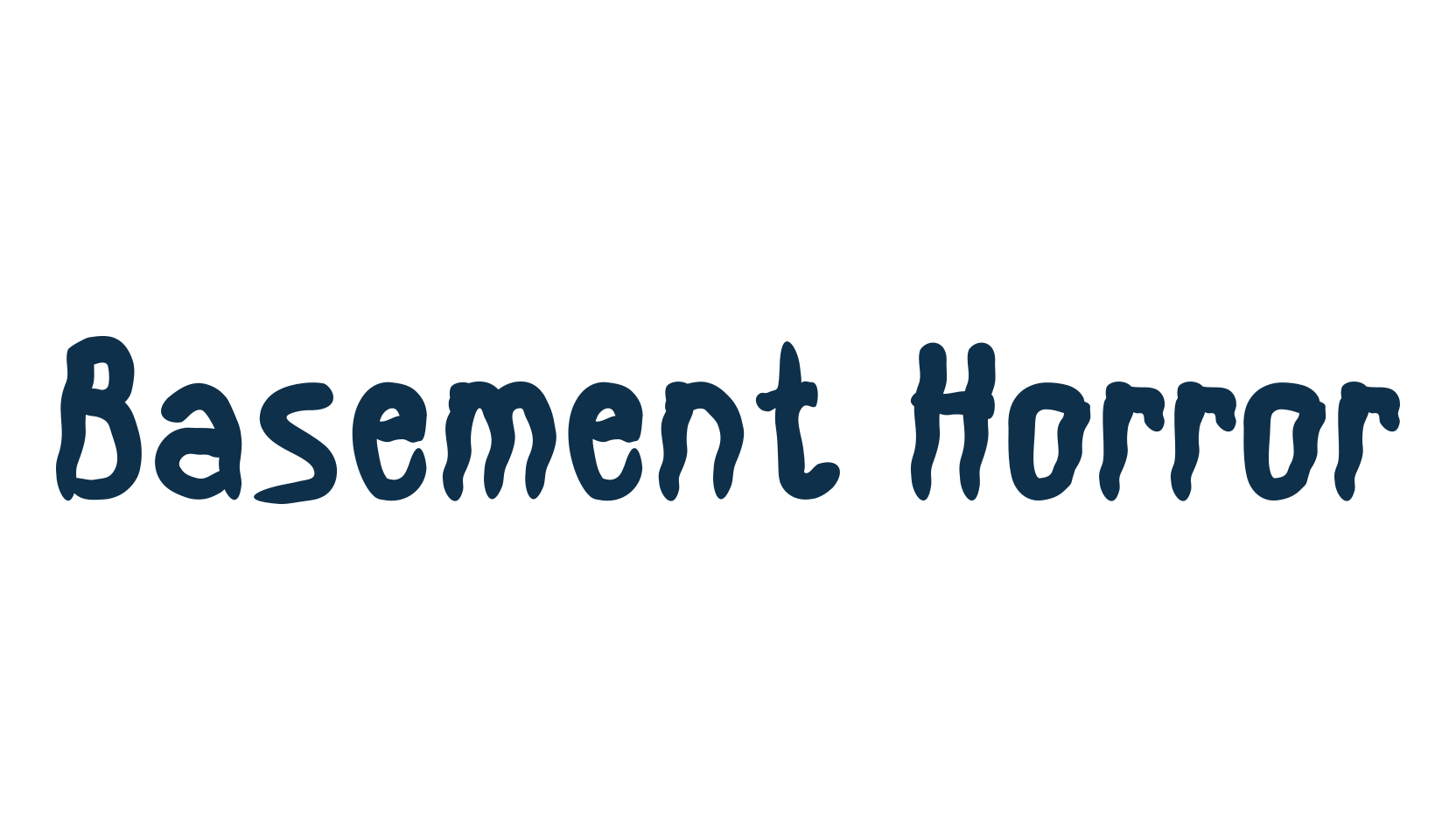 Basement Horror, holiday halloween fancy decorative horror font preview