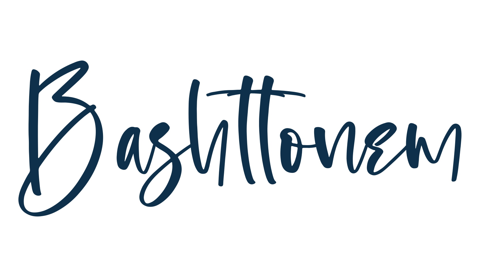 Bashttonem, script handwritten fancy decorative calligraphy font preview