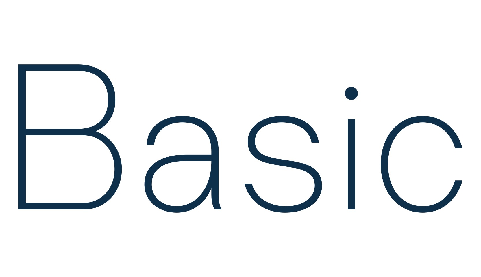 Basic, sans serif font preview