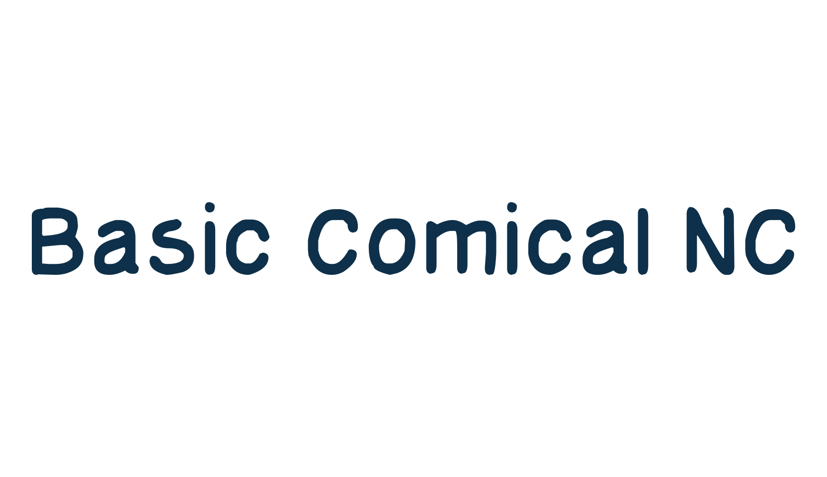 Basic Comical NC, fancy cartoon decorative comic font preview