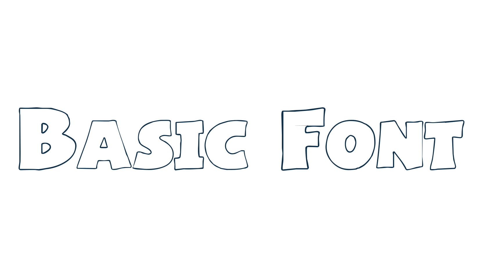 Basic Font, fancy decorative font preview