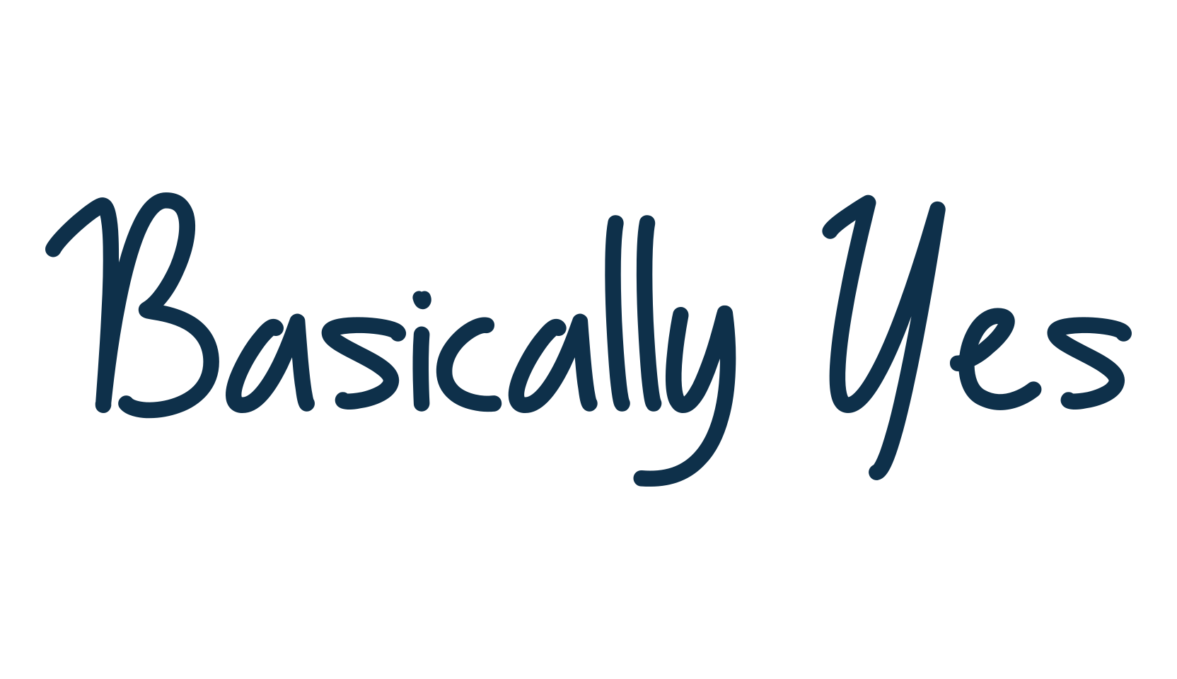 Basically Yes, script handwritten fancy decorative calligraphy font preview