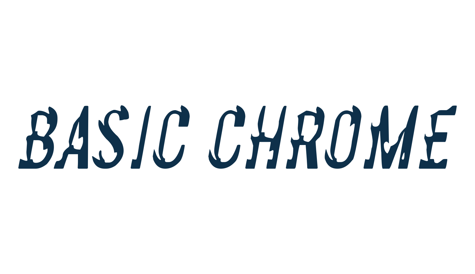 Basic Chrome, decorative font preview