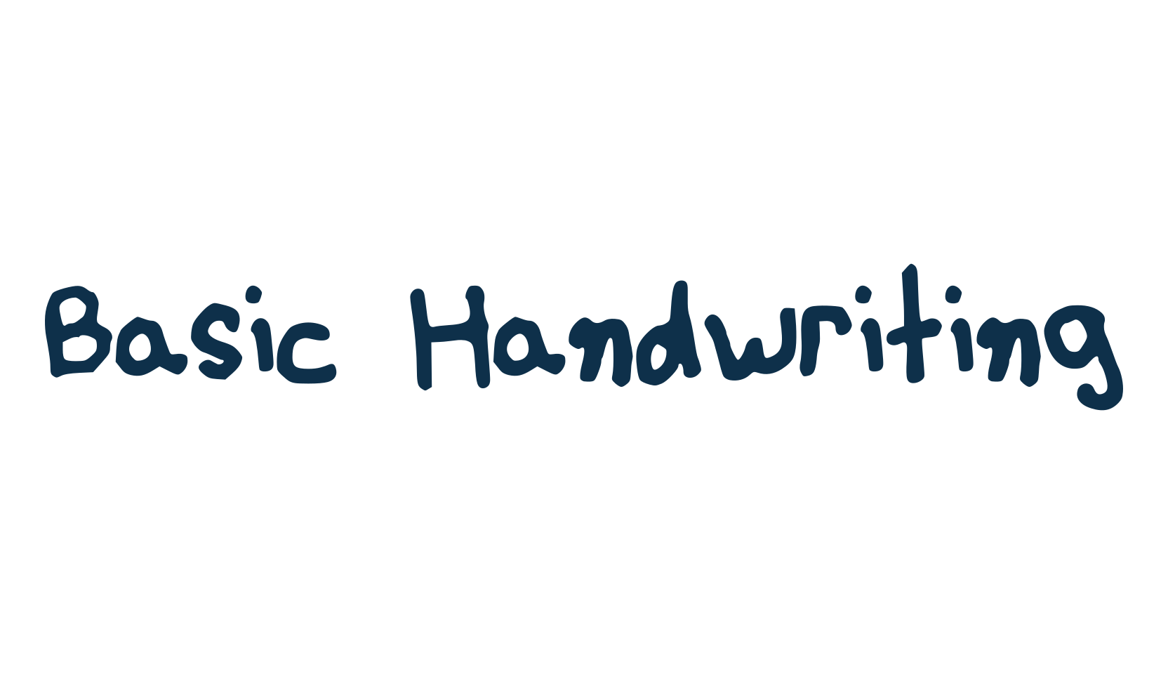 Basic Handwriting, handwriting font preview