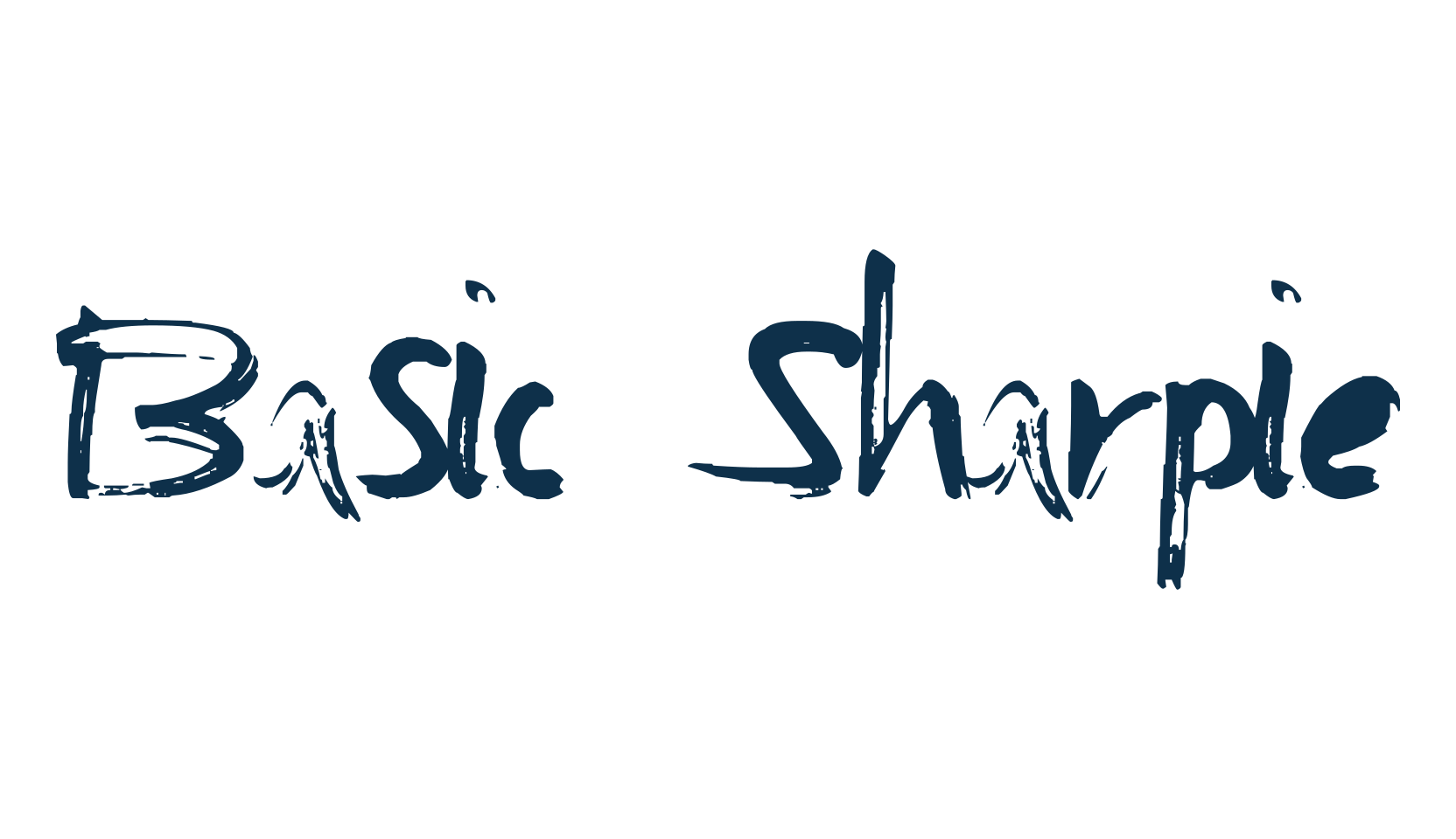 Basic Sharpie, brush font preview