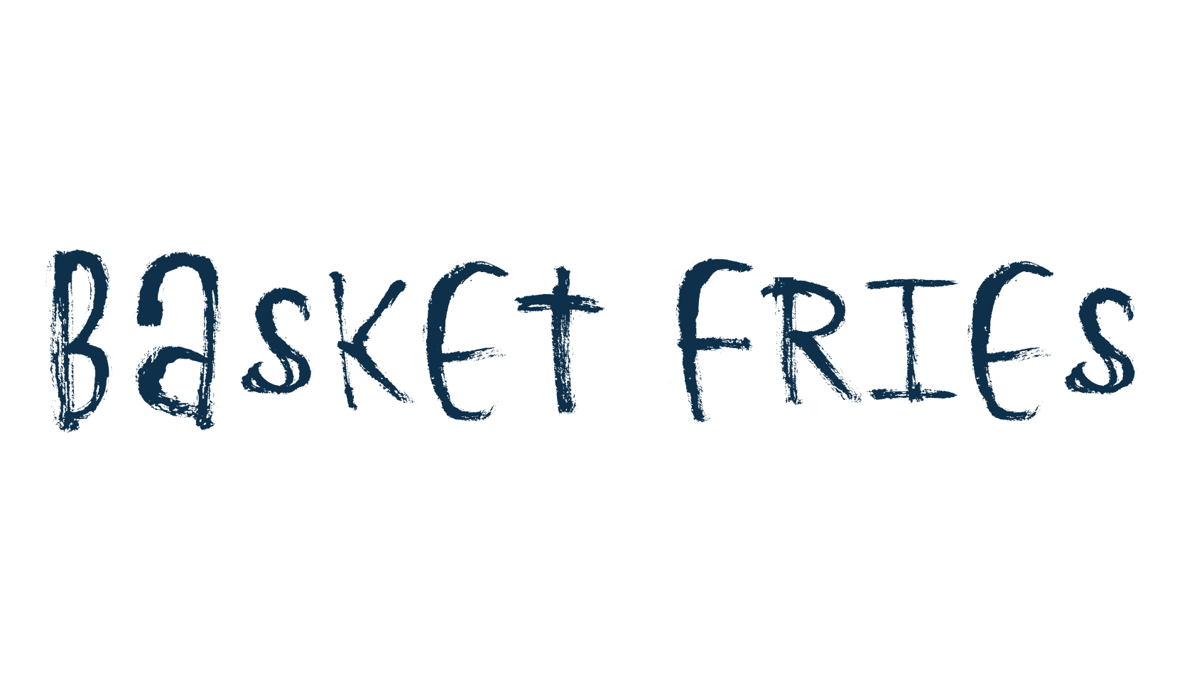 Basket Fries, trash font preview
