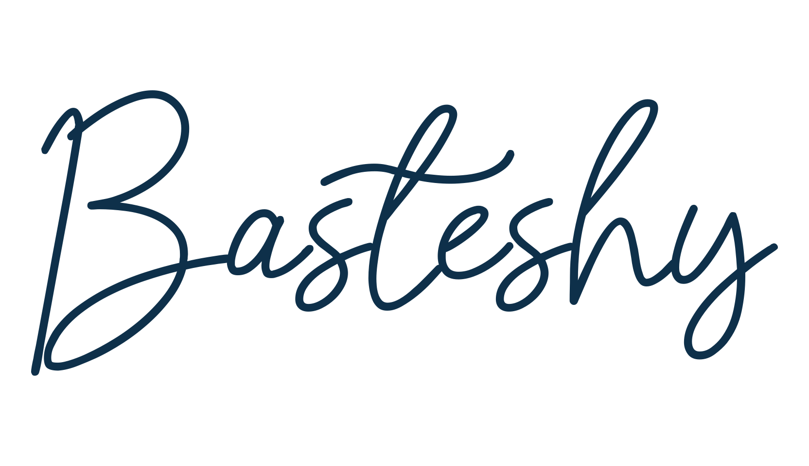 Basteshy, handwriting font preview