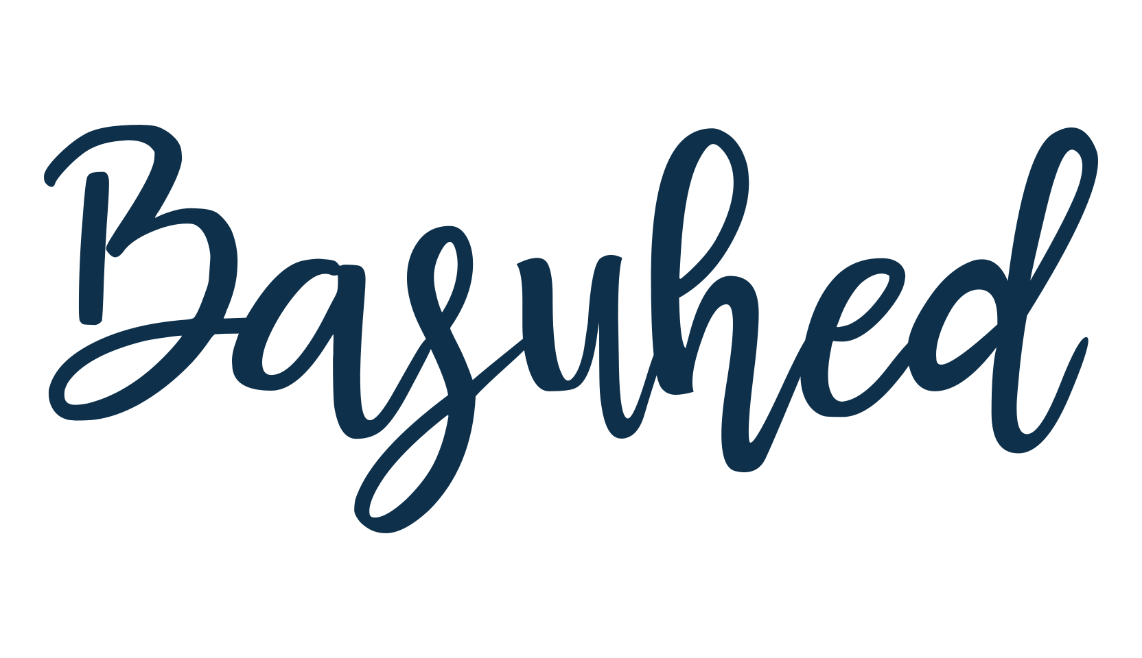 Basuhed, script calligraphy fancy decorative font preview