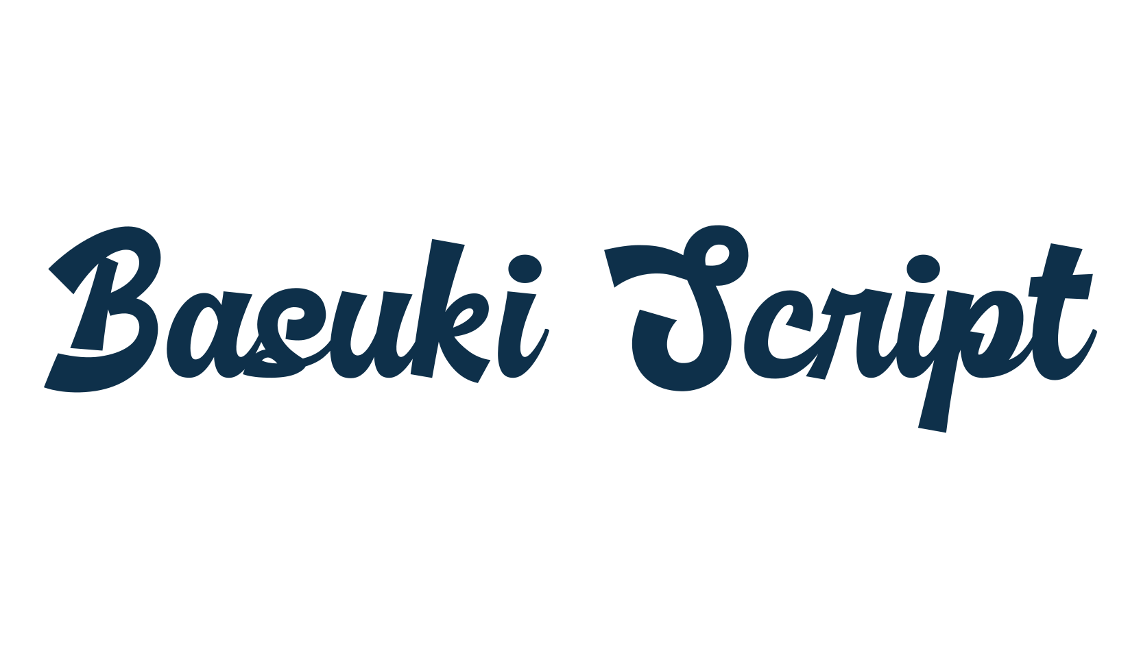 Basuki Script, old school font preview
